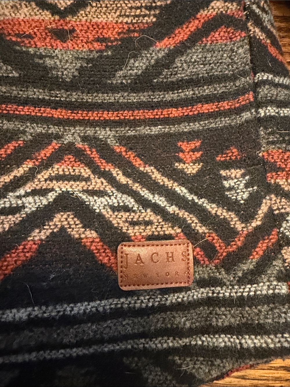 Jachs Patterned Black & Rust Aztec Shirt Jacket - Picture 3 of 9